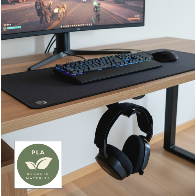 Support pour casque sous bureau / étagère