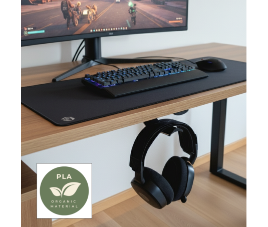 Support pour casque sous bureau / étagère