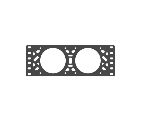 Plaque ventilateur 80mm pour rack 10"