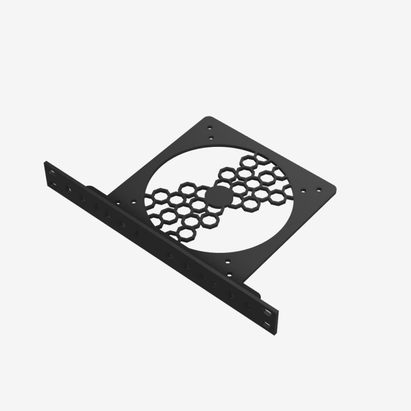 Support ventilateur 120-140mm pour rack 10" (Horizontal) Support ventilateur 120-140mm pour rack 10" (Horizontal)